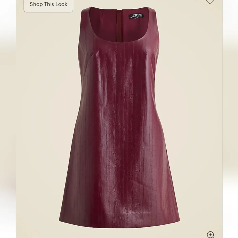 J Crew Scoopneck mini dress in faux eel-skin leather CN864 Size 0 NWT_3